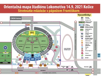 Košice Lokomotíva - Plán sektorov