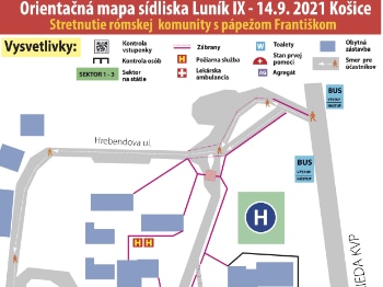 Košice Luník IX - Plán sektorov